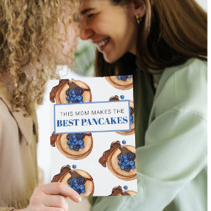 Modern Mum Makes Best Pancakes Gift Holiday Card
