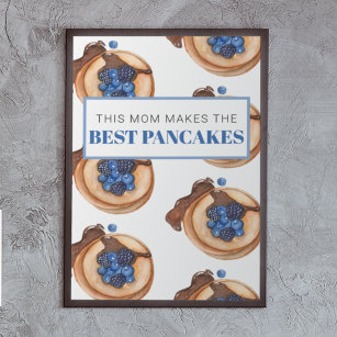 Modern Mum Makes Best Pancakes Gift Poster