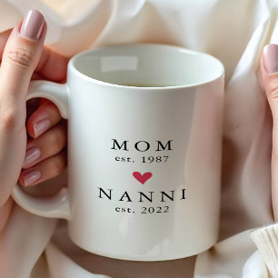 Modern Mum   Nanni Year Est. Coffee Mug