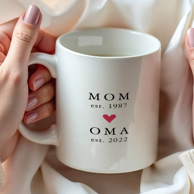 Modern Mum | Oma Year Est. Coffee Mug (Creator Uploaded)