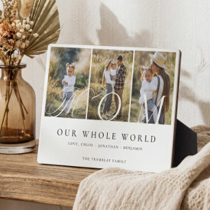 Modern Mum Photo Collage Mothers Day keepsake Gift Plaque