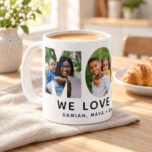 Modern Mum Photo Letter We Love You Coffee Mug