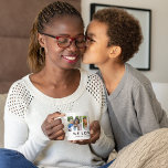 Modern Mum Photo Letter We Love You Coffee Mug<br><div class="desc">A bold and modern Mum photo coffee mug where three favourite family photos fill the letters of Mum in a striking cutout design. Beneath, We Love You and kids' names complete the look in clean sans serif typography. All text, photos, and colours are fully editable — a standout Mother's Day...</div>