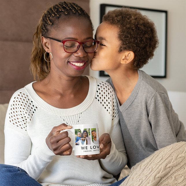 Modern Mum Photo Letter We Love You Coffee Mug (Creator Uploaded)