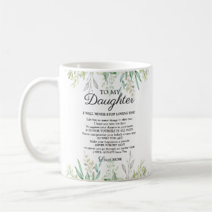 Modern Mum To Daughter Encouragement Leaf Coffee Mug