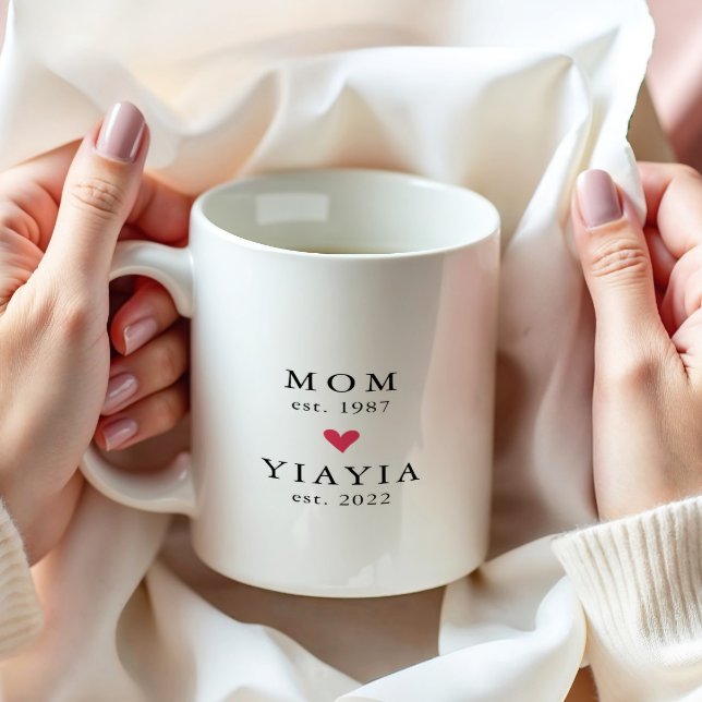 Modern Mum | Yiayia Year Est. Coffee Mug (Creator Uploaded)