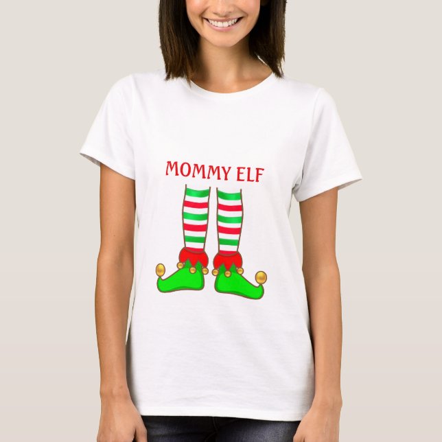 Modern Mummy Elf Christmas T-Shirt (Front)