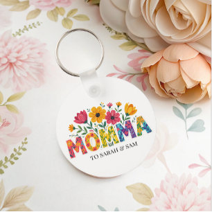 Modern Mummy Kids Names Mother's Day  Key Ring