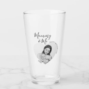 Modern Mummy & Me   Heart Photo Glass