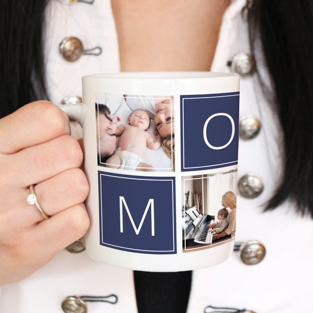 Modern Mummy Photo Collage Custom Giant Coffee Mug (Creator Uploaded)