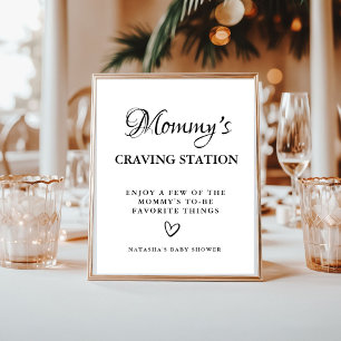 Modern Mummy’s Craving Station baby Shower sign