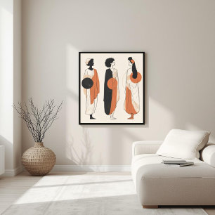Modern Muse – Abstract Feminine Geometry VI Poster