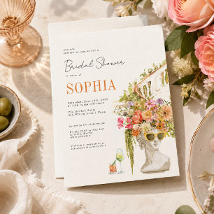Modern Muse Aperitivo Garden Bridal Shower Invitation