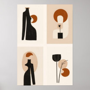 Modern Muse Collection   Minimalist Abstract Femin Poster