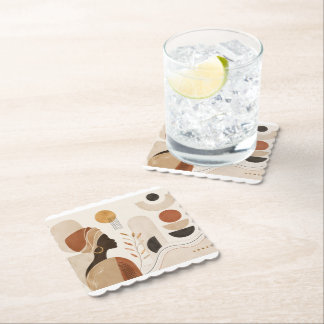 Modern Muse Paper Coasters | Artisan Abstract