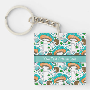 Modern mushroom design key ring