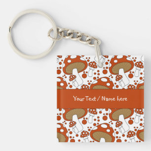Modern mushroom design key ring