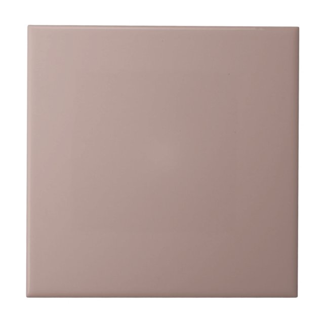 Modern Mushroom Pink Plain Solid Colour Ceramic Tile (Front)