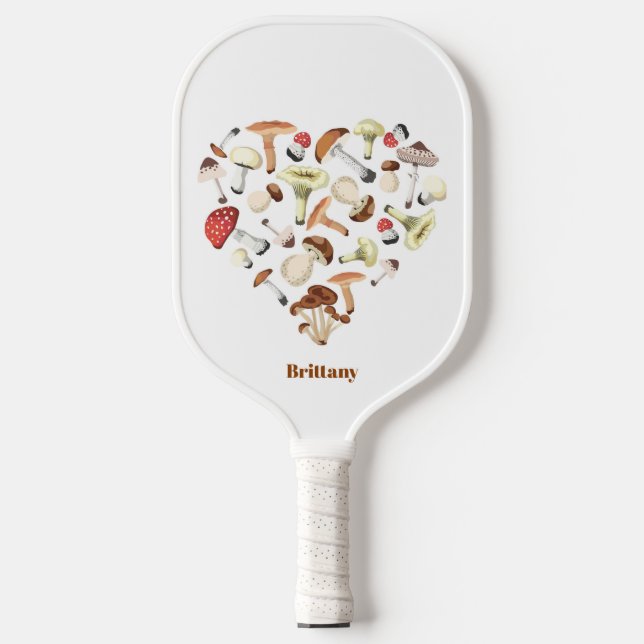 Modern Mushrooms Monogram  Pickleball Paddle (Front)
