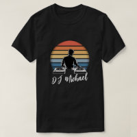 Modern Music DJ Mixer Retro Personalised Name