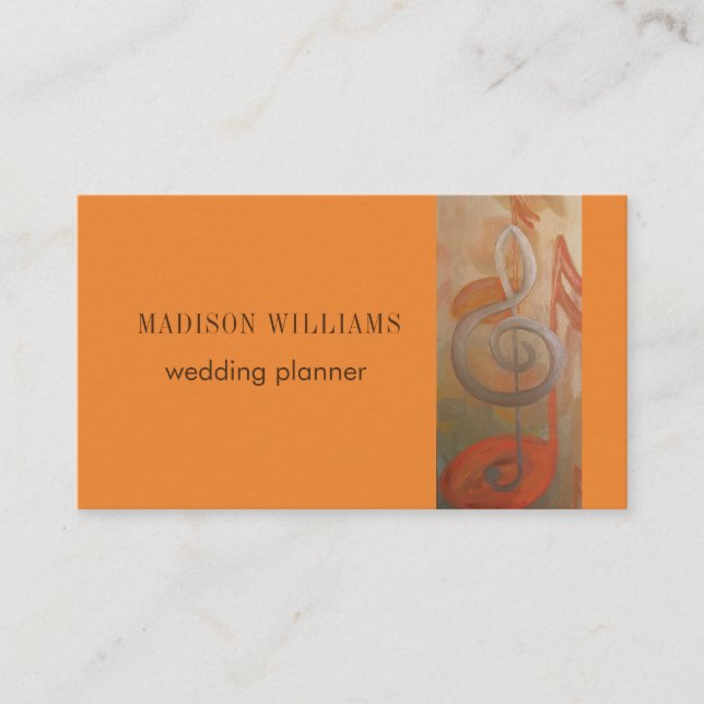 Modern Music Minimalist Art Business Card (Front)