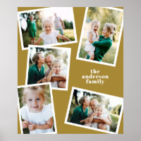 Modern mustard multi photo family home decor
