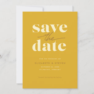 Modern Mustard Save the Date Card