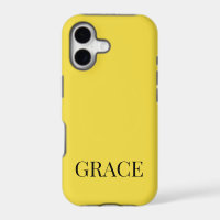 Modern Mustard Yellow Personalised Name