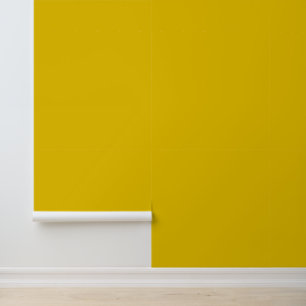Modern mustard yellow plain solid colour simple wallpaper