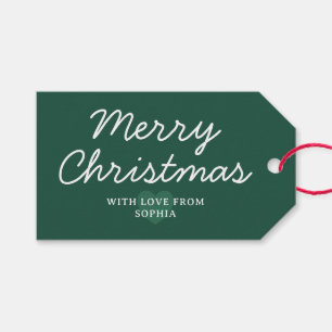 Modern Muted Green & White - Cute Gift Tags