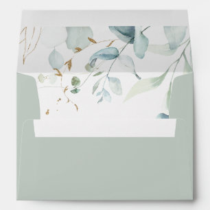 Modern Muted Heather Purple Abstract Envelope