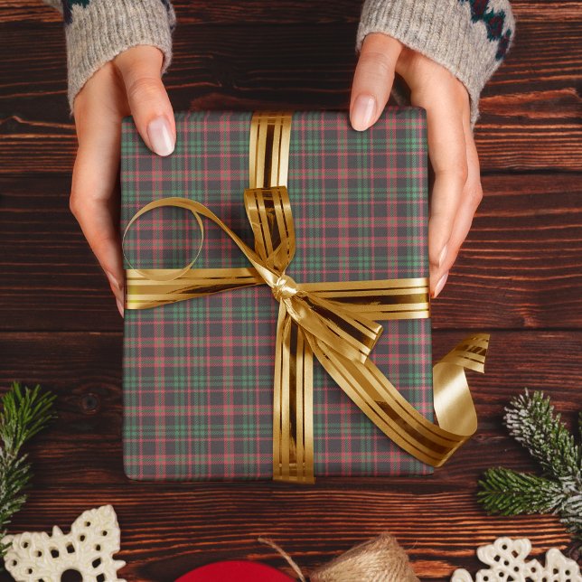 Modern Muted Holiday Tartan Plaid Gift Wrapping Paper (Creator Uploaded)