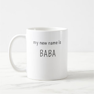 Modern My new name is Mama papa mommy daddy gifts Coffee Mug