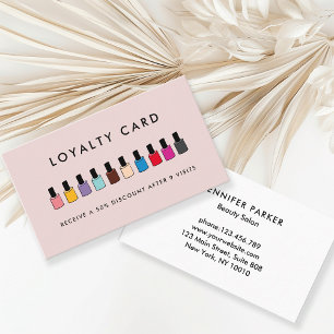 Modern Nagellack Loyalität Salon Visitenkarte Business Card