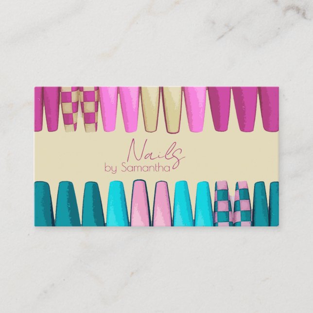 Modern Nail Artist Business Card (Front)