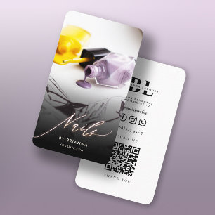 Modern Nail Artist Nails Beauty Salon Manicure Business Card