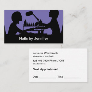 Modern Nail Manicure Appointment Business Cards