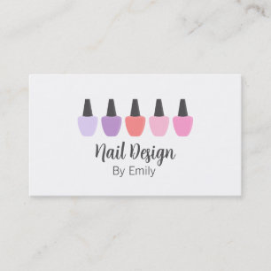 Modern Nail Polish Makeup Artist Spa Business Business Card