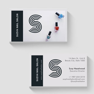 Modern Nail Polish Set Nail Salon Business Card