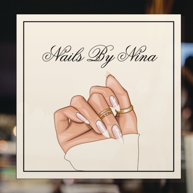 Modern Nail Salon Typography Manicurist Marketing (Creator Uploaded)