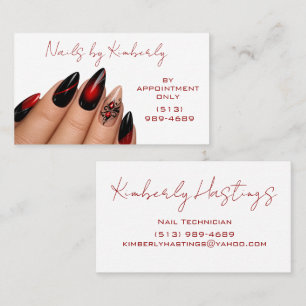 Modern Nail Technician Business Card Design