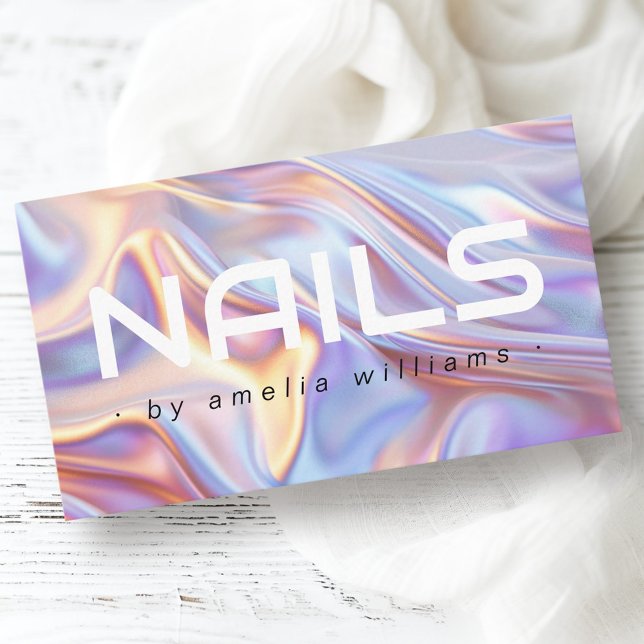 Modern nails nail technician stylist business card (Modern nails nail technician stylist business card)