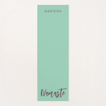 Modern Namaste Name Turquoise Green Mauve 