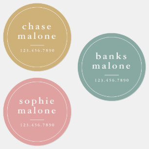 Modern Name and Phone Number Waterproof