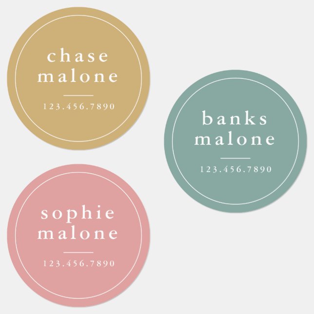 Modern Name and Phone Number Waterproof (Group)