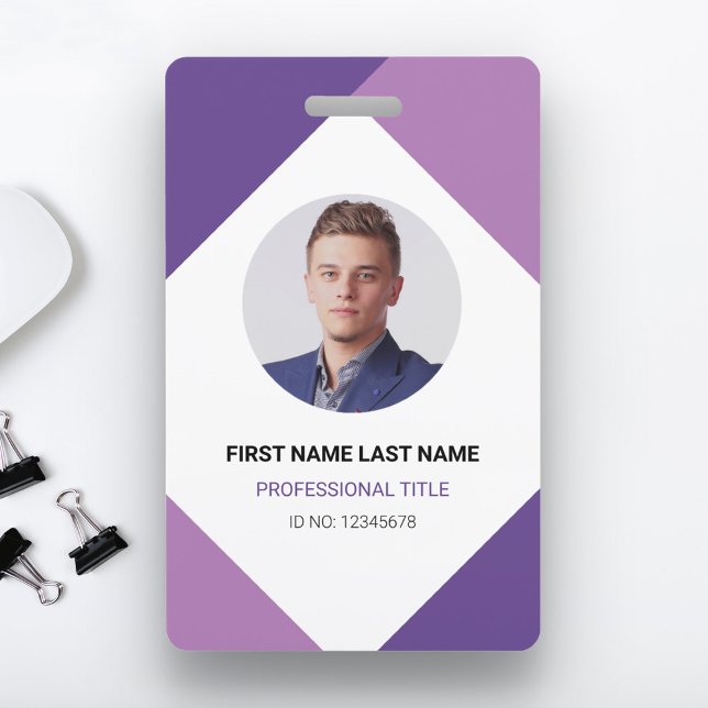 Modern Name and Photo Corporate Employee ID Card Badge (Creator Uploaded)
