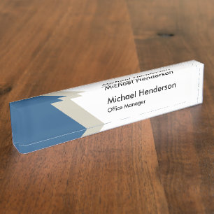 Modern Name Drop Template Nameplate