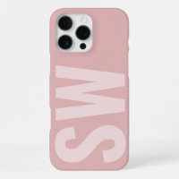 Modern Name Initials Rose Quartz Custom Monogram