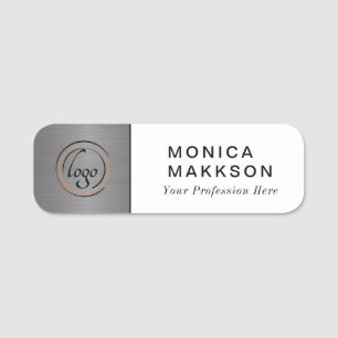 Modern Name, Logo  And Title Name Tag