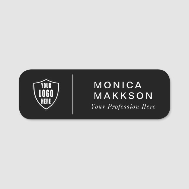 Modern Name, Logo  And Title Name Tag (Front)